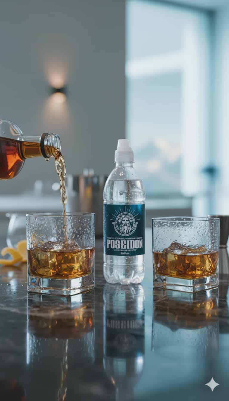 Bottle of poseidon mineral water