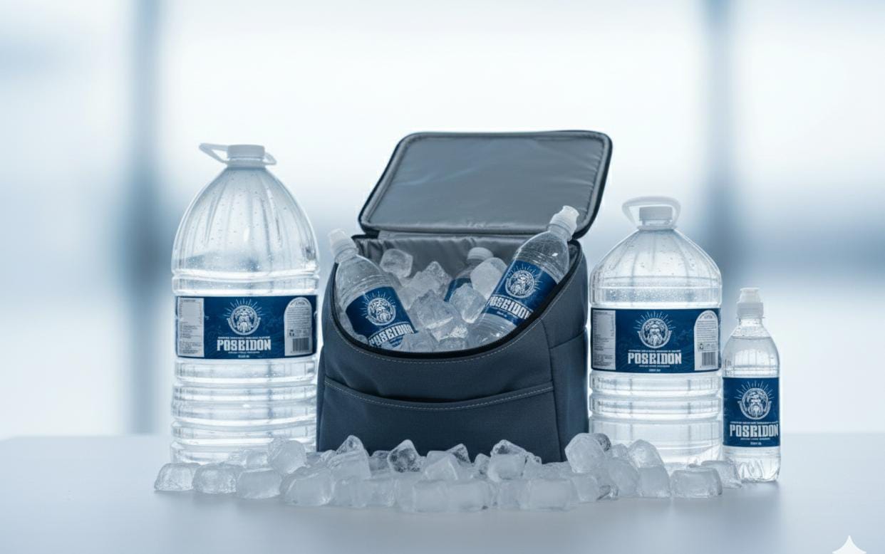 Bottle of poseidon mineral water